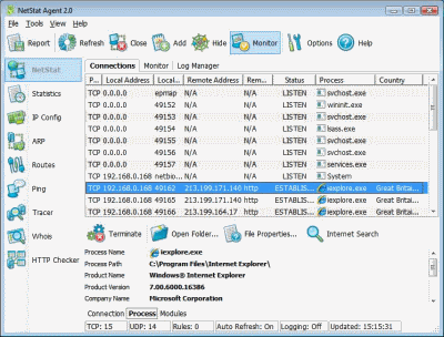 Extremely useful set of TCP/IP tools, including netstat, ping, whois, etc